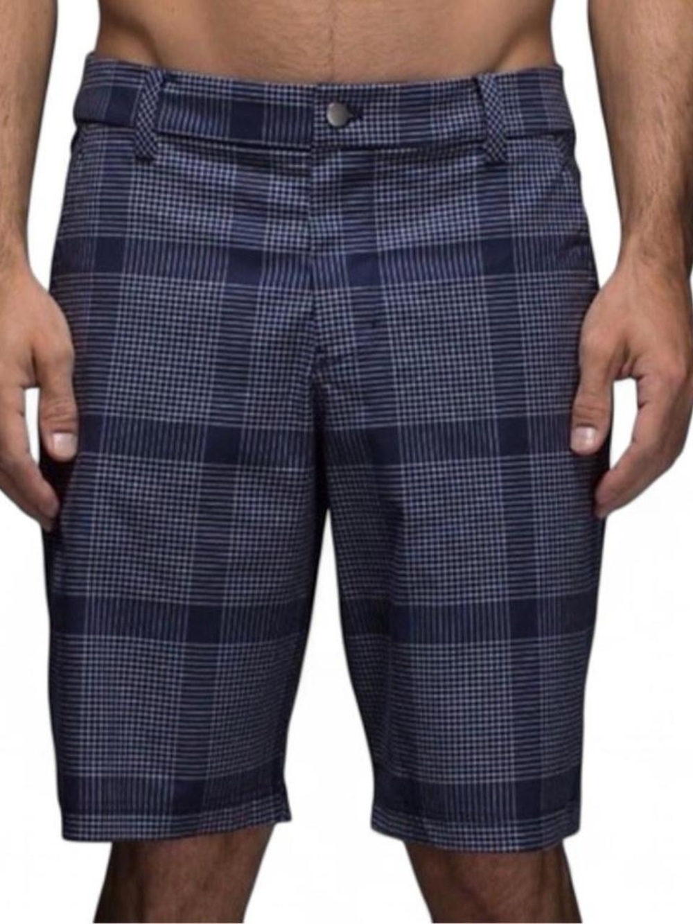 MINT Lululemon Kahuna 2.0 Commission Golf Shorts Navy Plaid Men’s Size W36 L10